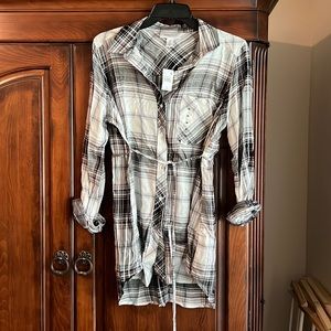 Motherhood maternity flannel top